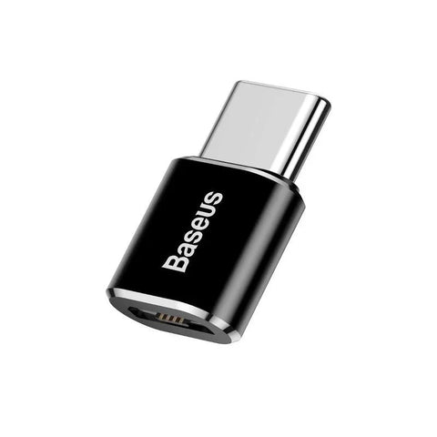 Baseus Adapter Micro-USB til USB-C - Sort