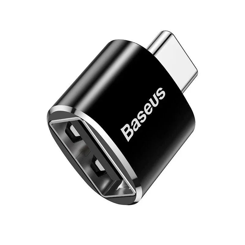 Baseus Adapter USB-A till USB-C - Svart - Action King