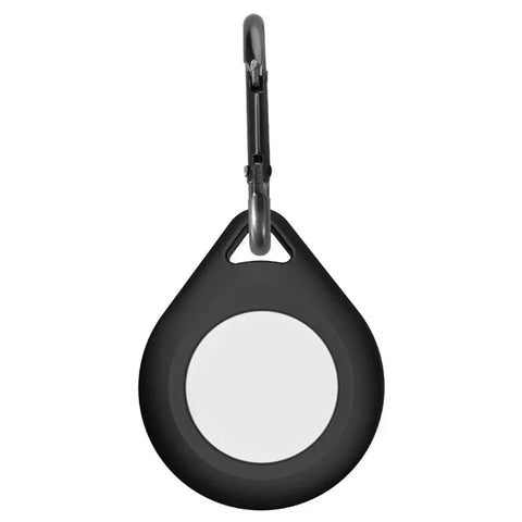 Silikone-etui med karabinhage til Apple AirTag - Sort