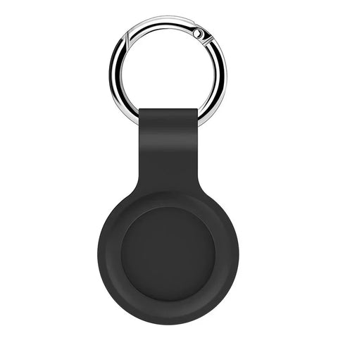Silikone-etui med rund karabinhage til Apple AirTag - Grå