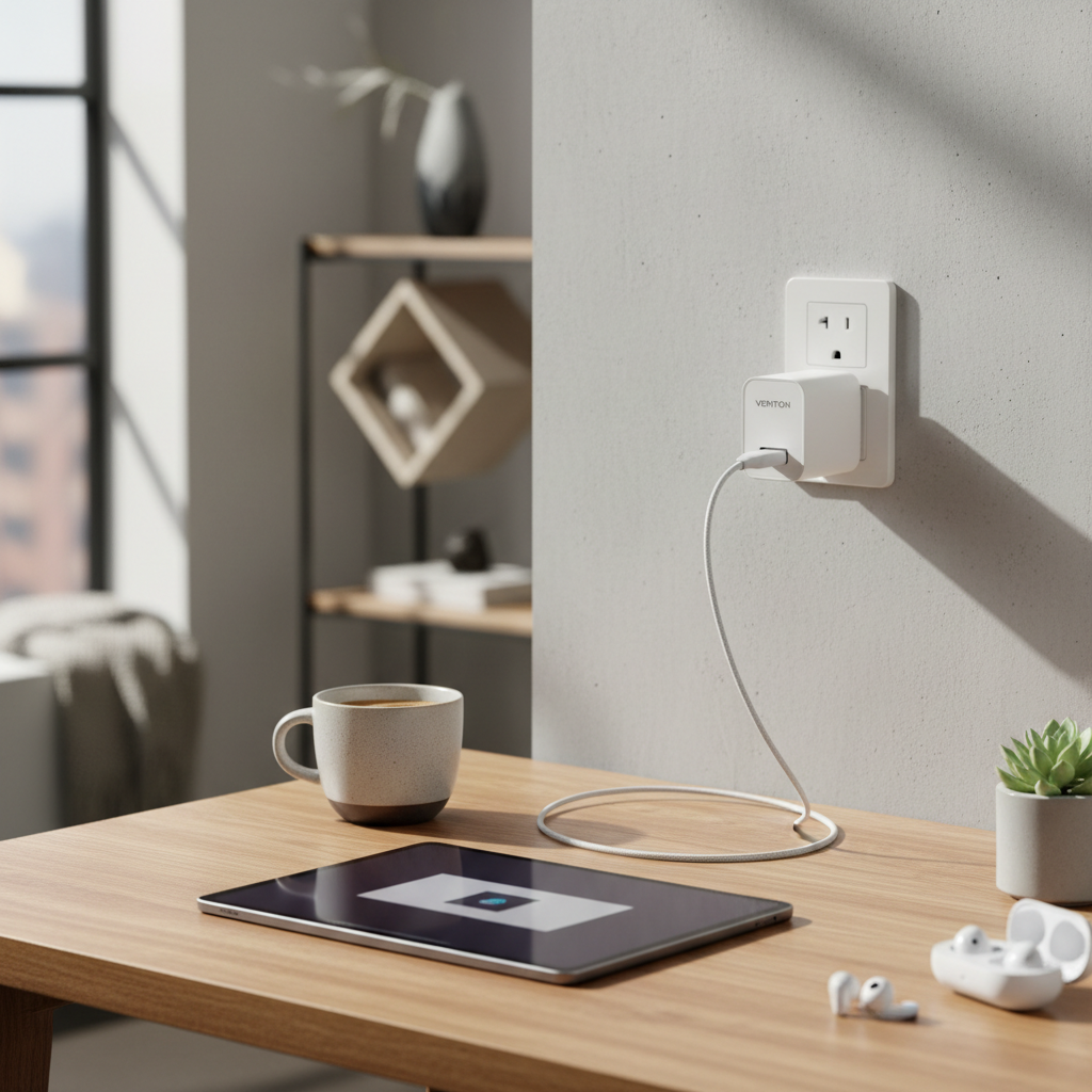 Vention GaN väggladdare: kraftfull, kompakt USB-C laddare med snabbladdning. Köp GaN laddare för effektiv laddning.