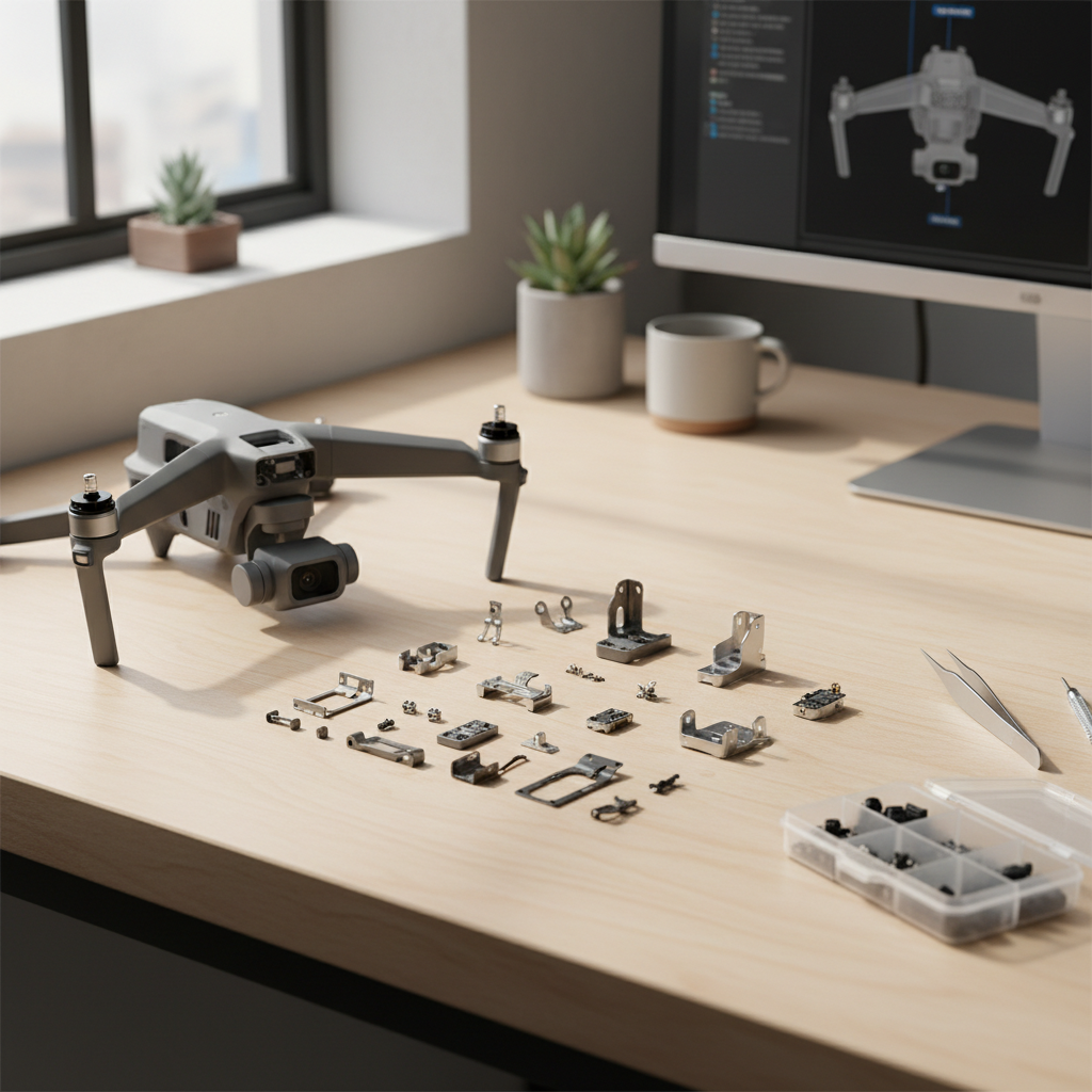 For DJI Mavic 3 Gimbal Upper Y-Axis Bracket Disassembly Parts (Produktbild (vit bakgrund))