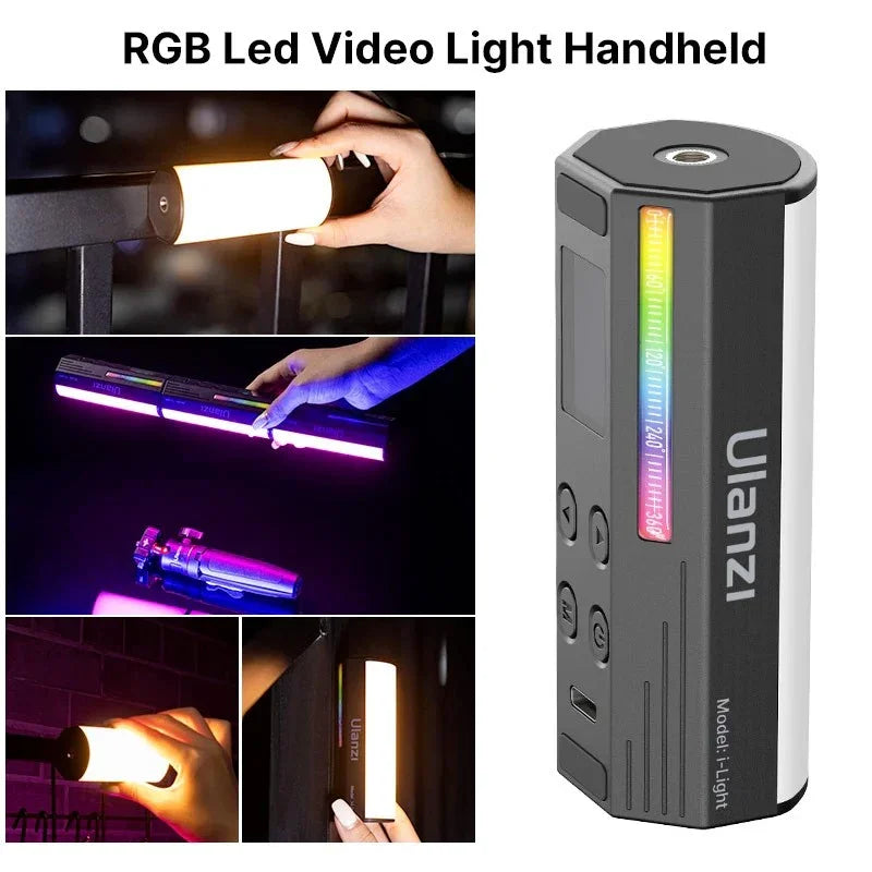 Ulanzi i-Light Belysning LED för foto / video - RGB - 2000mAh internt batteri - Magnet - 200lm - Action King