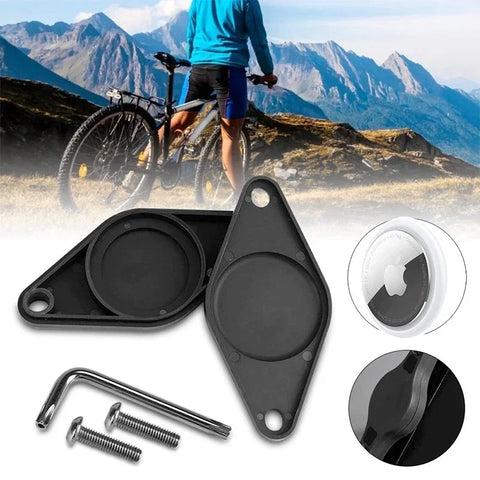 Skrueholder til cykel til Apple AirTag - Sort
