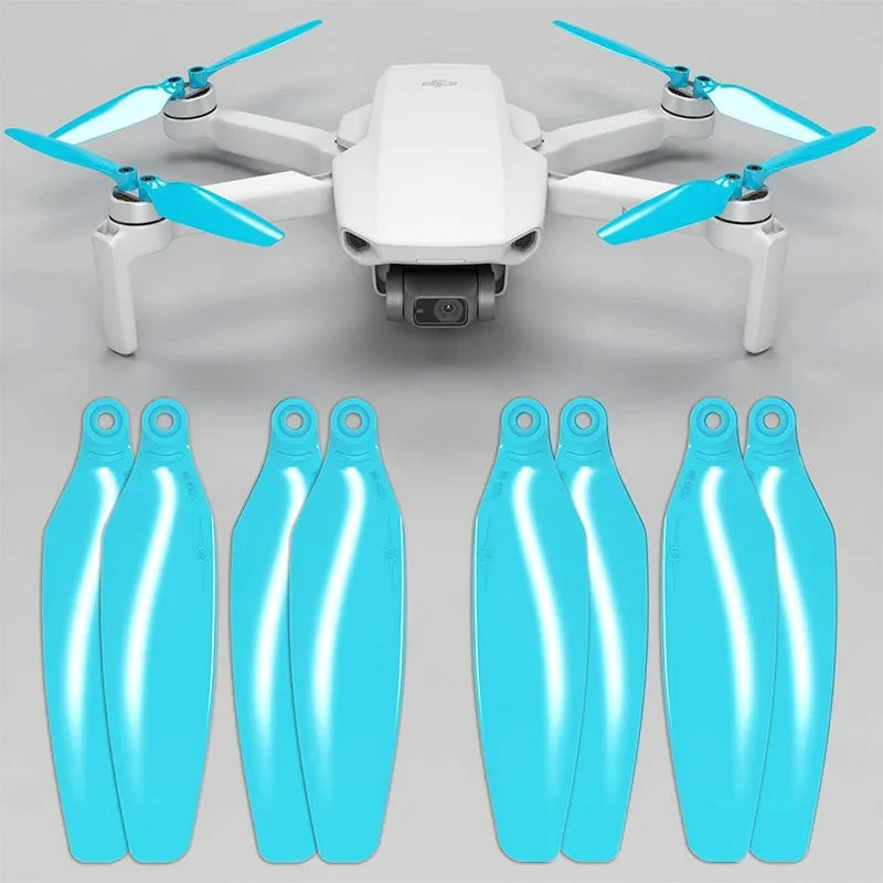 Master Airscrew - DJI Mini 2 / SE / 4K Stealth Upgrade Propellers - Propeller till DJI Mini 2 / SE / 4K - Blå - Kit 4-Pack - Action King