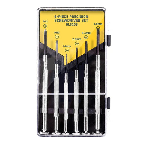 Deli Precision-skruetrækkere 6 x Mini - DL3206 - Sæt