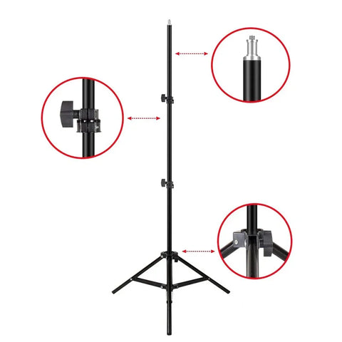 Stativ / stativ LT 360° med 1/4" skrue - Aluminium 550-1600mm