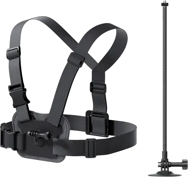 Insta360 Snow Kit för actionkameror i snöig miljö.