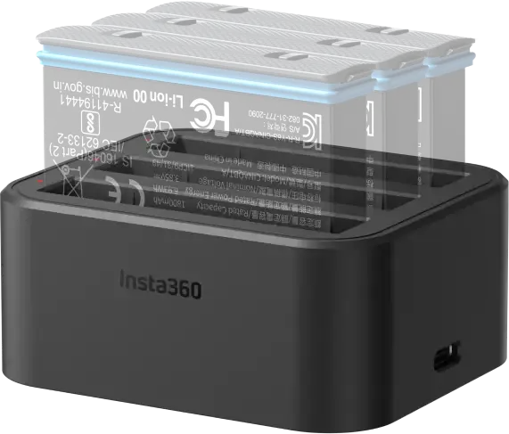 Insta360 X3 Opladningshub - Insta360 X3 Hurtigopladningshub til tre personer