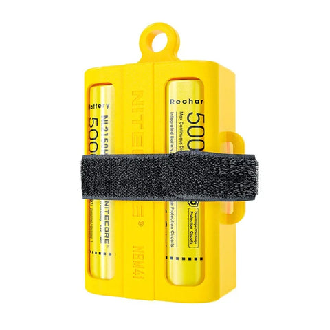 Nitecore NBM41 Batteriopbevaring til 21700 / 18650 Batterier - Gul