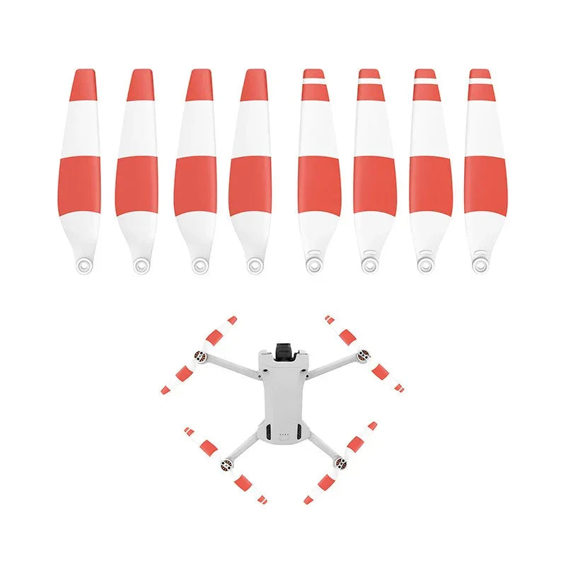 Propeller till DJI Mini 4 Pro / Mini 3 Pro - ersätter 6030F - 4-Pack - Vit/Röd - Action King