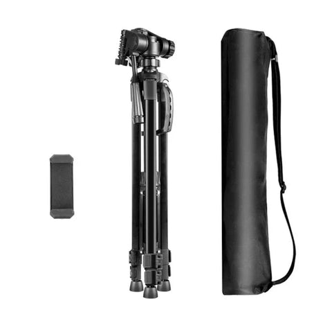 Puluz stativ / kamerastativ 360° + mobilholder - Aluminium 550-1390mm
