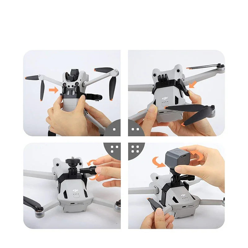 Fäste / hållare för kamera / tillbehör till DJI Mini 3 Pro - Ovansida - Action King