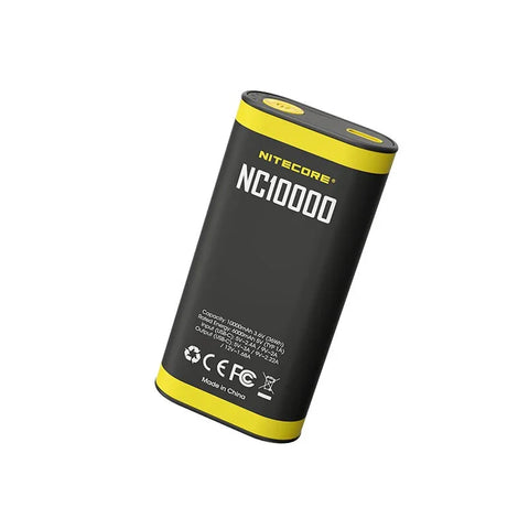 Nitecore NC10000 Highland Powerbank - Bærbart batteri Dual LED - 10000mAh, 1xUSB-C, QC 3.0 / PD 20W, 5V, 3A
