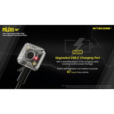 Nitecore NU05 V2 Pandelampe Mate - 40lm