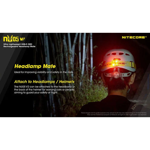 Nitecore NU05 V2 Pandelampe Mate - 40lm
