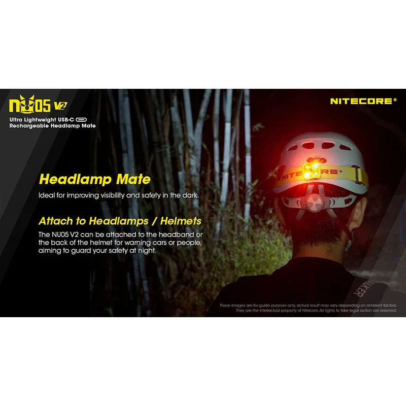 Nitecore NU05 V2 Headlamp Mate - 40lm - Action King