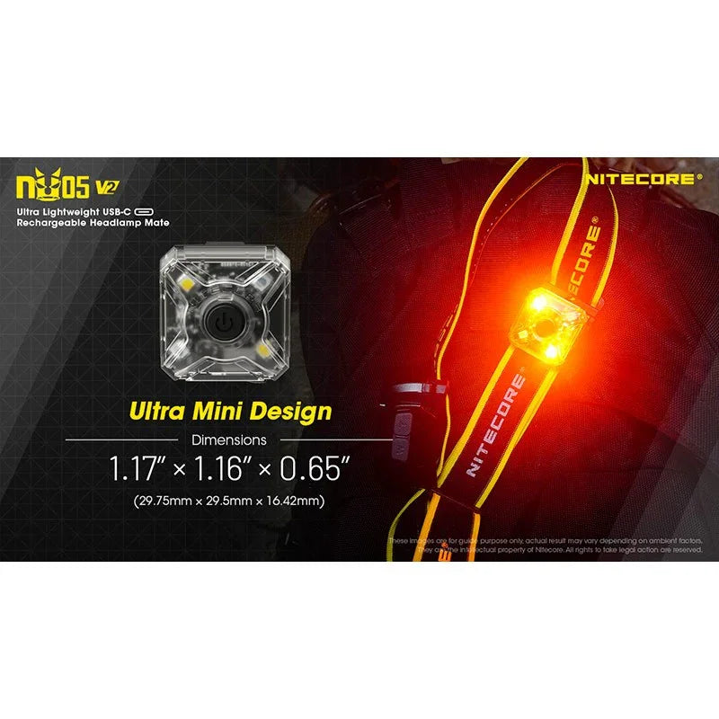 Nitecore NU05 V2 Headlamp Mate - 40lm - Action King
