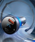 Baseus Particular Digital Display Car - Snabbladdare Bil QC4+ / PPS 65W - 2xUSB Typ A/C, Med Display - Grå - Action King