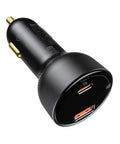 Baseus Supreme Digital Display Car - Snabbladdare Bil PPS 100W - 2xUSB Typ A/C, Med Display - Svart - Action King