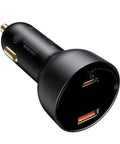 Baseus Supreme Digital Display Car - Snabbladdare Bil PPS 100W - 2xUSB Typ A/C, Med Display - Svart - Action King