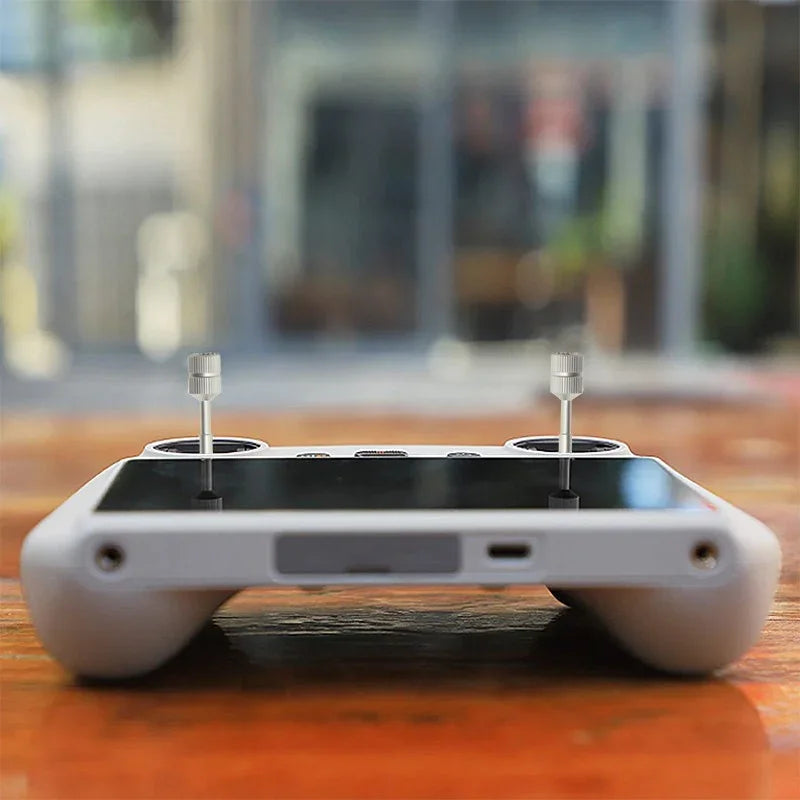 Stick / Spak Extra Lång till DJI Mini 4 Pro / Mini 3 Pro / Mini 3 / Air 3 / RC / RC 2 fjärrkontroll - 2-pack Aluminium - Titan - Action King