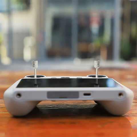Ekstra lang stang/håndtag til DJI Mini 4 Pro / Mini 3 Pro / Mini 3 / Air 3 / RC / RC 2 fjernbetjening - 2-pak aluminium - titanium