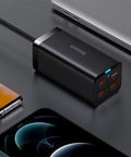 Baseus GaN3 Pro Desktop Fast Charger - Väggladdare - Snabbladdare QC4+ / PD 100W - 100-240V till USB - 4xUSB Typ A/C - Action King