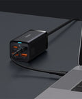Baseus GaN3 Pro Desktop Fast Charger - Väggladdare - Snabbladdare QC4+ / PD 100W - 100-240V till USB - 4xUSB Typ A/C - Action King