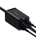 Baseus GaN3 Pro Desktop Fast Charger - Väggladdare - Snabbladdare QC4+ / PD 100W - 100-240V till USB - 4xUSB Typ A/C - Action King
