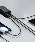 Baseus GaN3 Pro Desktop Fast Charger - Väggladdare - Snabbladdare QC4+ / PD 100W - 100-240V till USB - 4xUSB Typ A/C - Action King