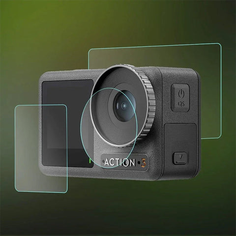 Linsebeskytter og skærmbeskytter til DJI Osmo Action 3 - 2-pak - Sæt