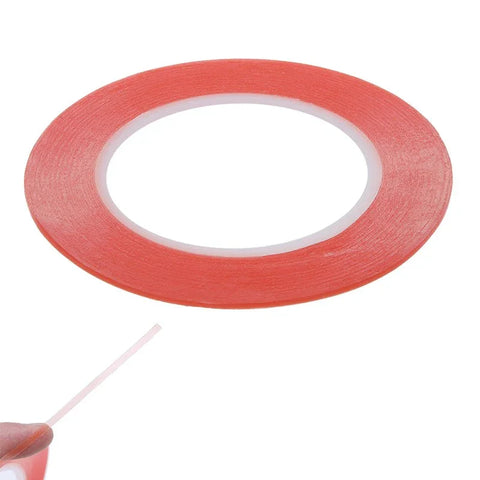 Dobbeltklæbende tape, 2 mm bredde, rulle 25 m