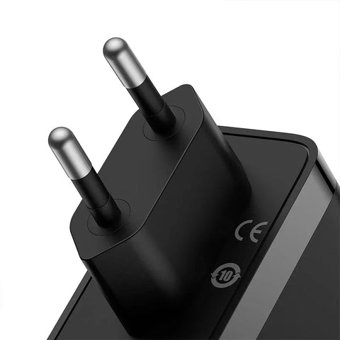 Baseus GaN5 Pro 140W Vægoplader - Vægoplader - Hurtigoplader PD/QC/PPS - 110-240V til USB - 3xUSB Type A/C - Sort