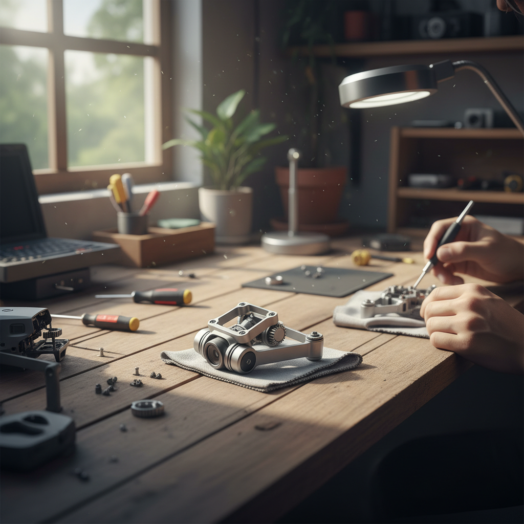 For DJI Mavic 3 Gimbal Upper Y-Axis Bracket Disassembly Parts (Produktbild (vinkel))