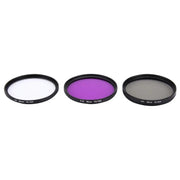 JUNESTAR 3 in 1 Proffesional 58mm Lens Filter(CPL + UV + FLD / Purple) for GoPro & Xiaomi Xiaoyi Yi Sport Action Camera - Action King