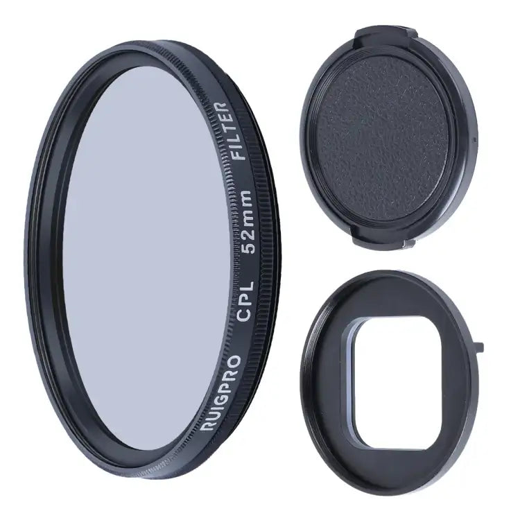 RUIGPRO for GoPro HERO10 Black / HERO9 Black Professional 52mm CPL Lens Filter with Filter Adapter Ring & Lens Cap - Action King
