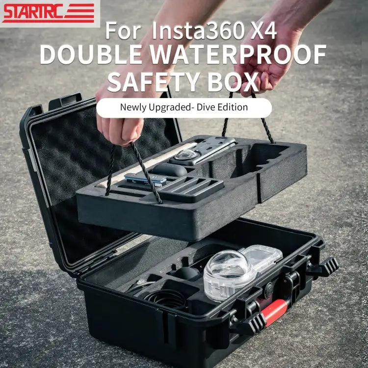 For Insta360 X4 STARTRC Waterproof EVA ABS Dual-layer Suitcase Storage Box - Action King