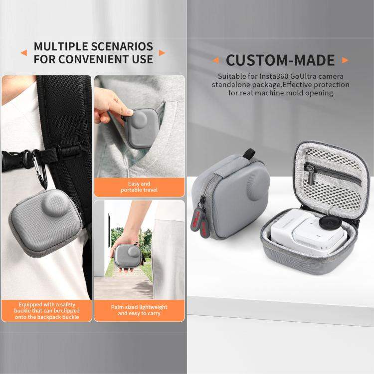 STARTRC mini förvaringsväska för Insta360 GO Ultra – skyddar kameran och tillbehör under transport.