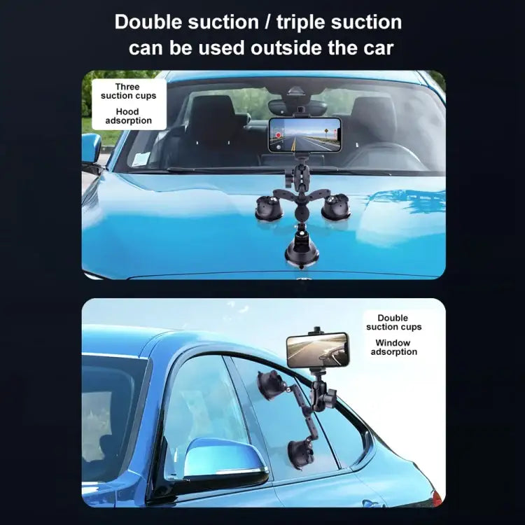 Single Suction Cup Articulating Friction Magic Arm Camera Mount - Action King