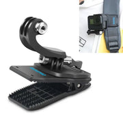 RUIGPRO 360 Degree Rotation J-Type Backpack Rec-Mounts Clip Clamp Mount with Screw for GoPro HERO9 Black / HERO8 Black /HERO7 /6 /5, DJI Osmo Action, Xiaoyi and Other Action Cameras - Action King