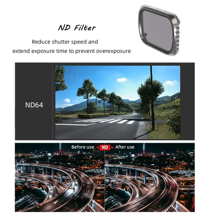JSR KS CPL + ND8 + ND16 Lens Filter for DJI Air 2S, Aluminum Frame - Action King