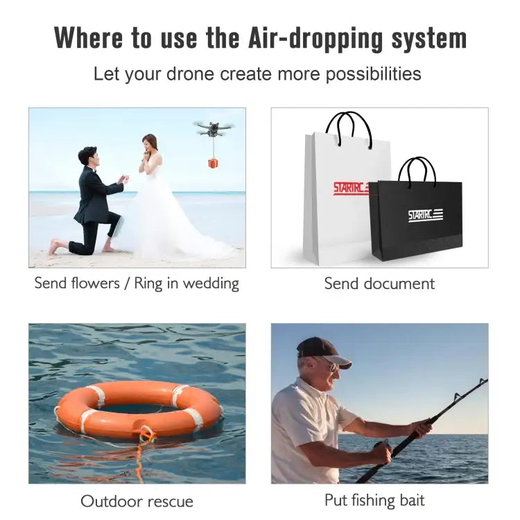 For DJI Mini 3 / Mini 3 Pro STARTRC Air-Dropping System Thrower Parabolic Bracket - Action King