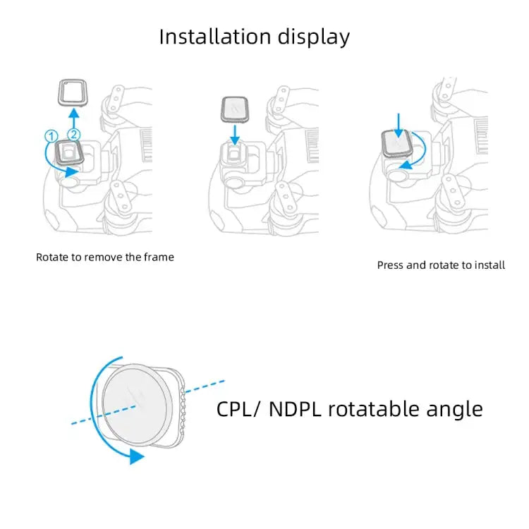 JSR Drone 4 in 1 UV+CPL+ND16+ND32 Lens Filter for DJI MAVIC Air 2 - Action King