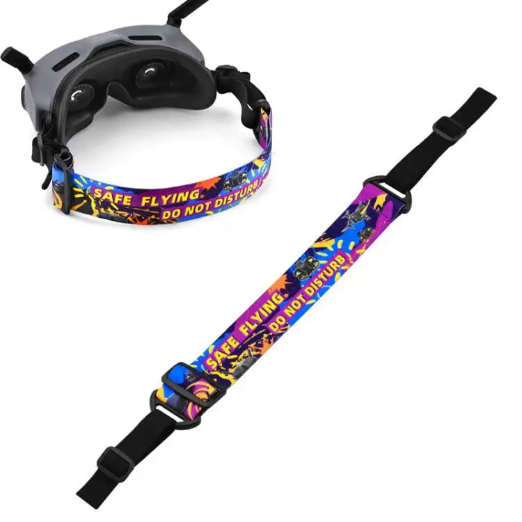 BRDRC Colorful Graffiti Headband Fixed Strap For DJI Aavta Goggles 2 / FPV Goggles V2 - Action King