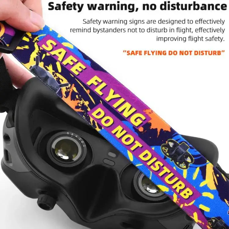 BRDRC Colorful Graffiti Headband Fixed Strap For DJI Aavta Goggles 2 / FPV Goggles V2 - Action King