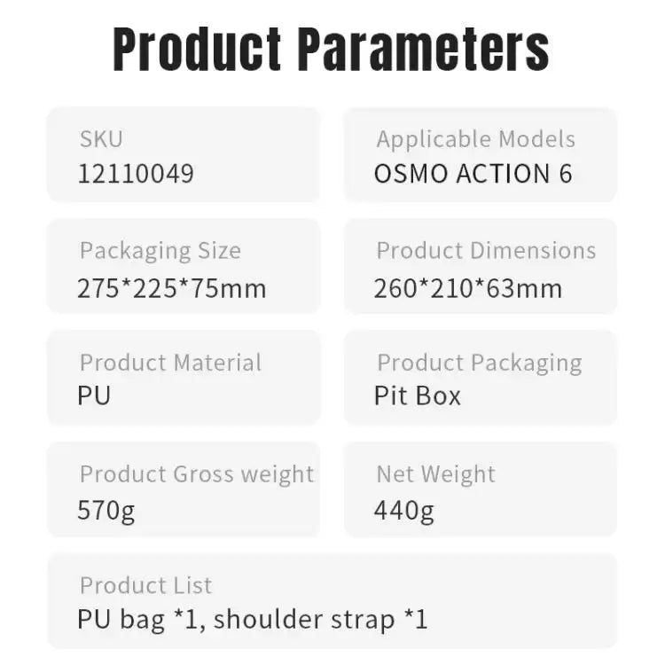 Beskyttende Osmo Action 6 skuldertaske fra STARTRC