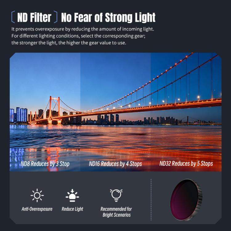 DJI Osmo Action 6 STARTRC 4 - STARTRC 4-i-1 filtersæt til DJI Osmo