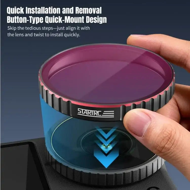 STARTRC filterkit för DJI Osmo Action 4 med ND- och polariserande filter för professionella resultat.