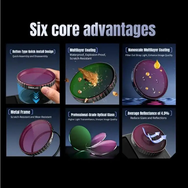 DJI Osmo Action 6 STARTRC 4 - STARTRC 4-i-1 filtersæt til DJI Osmo